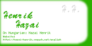 henrik hazai business card